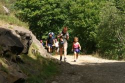 Famille sur la piste